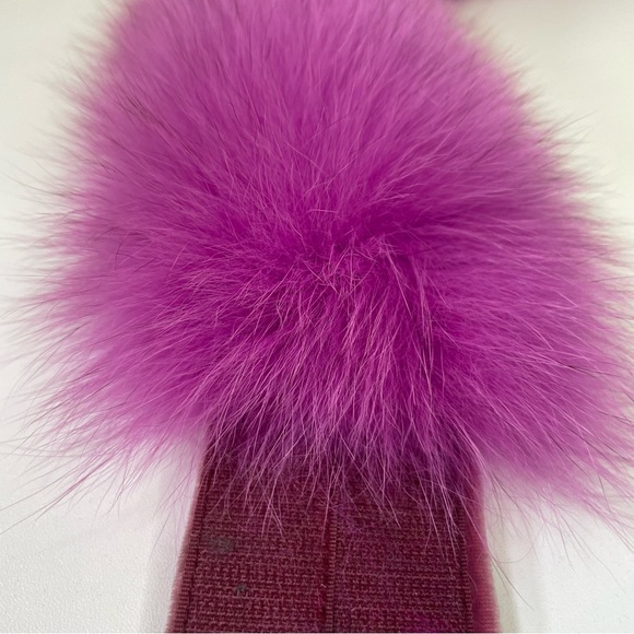 Vintage Genuine Dyed Fox Fur Velcro Scarf Headband Collar - Picture 9 of 12